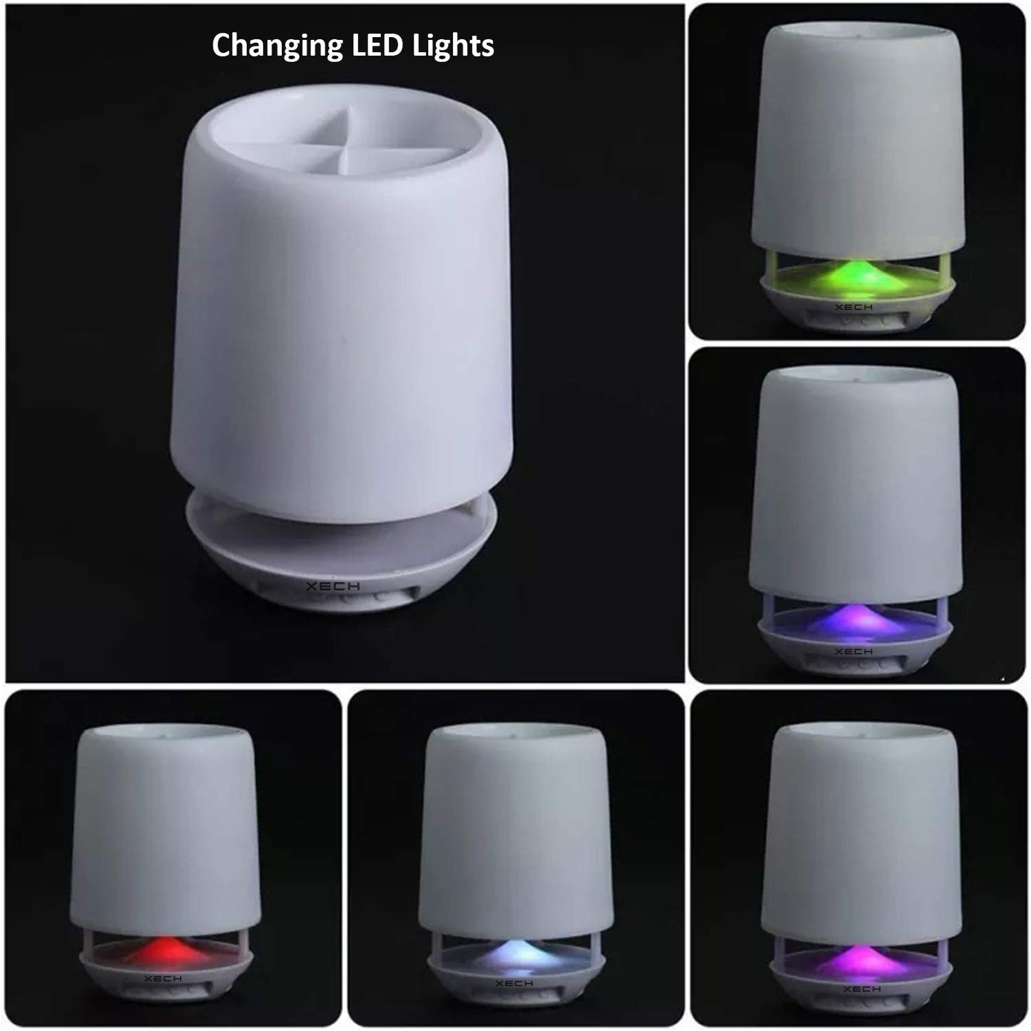 Multifunctional 4 Compartment Pen Holder With Bluetooth Speaker 5 W Bluetooth Speaker Laptop Desk Speaker Table Lamp Night Lamp Smart Color Changing Pen Stand Wireless Bluetooth Speaker
