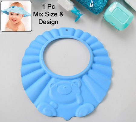 Adjustable Baby Shower Cap Hat (1 Pc Mix Design Size)