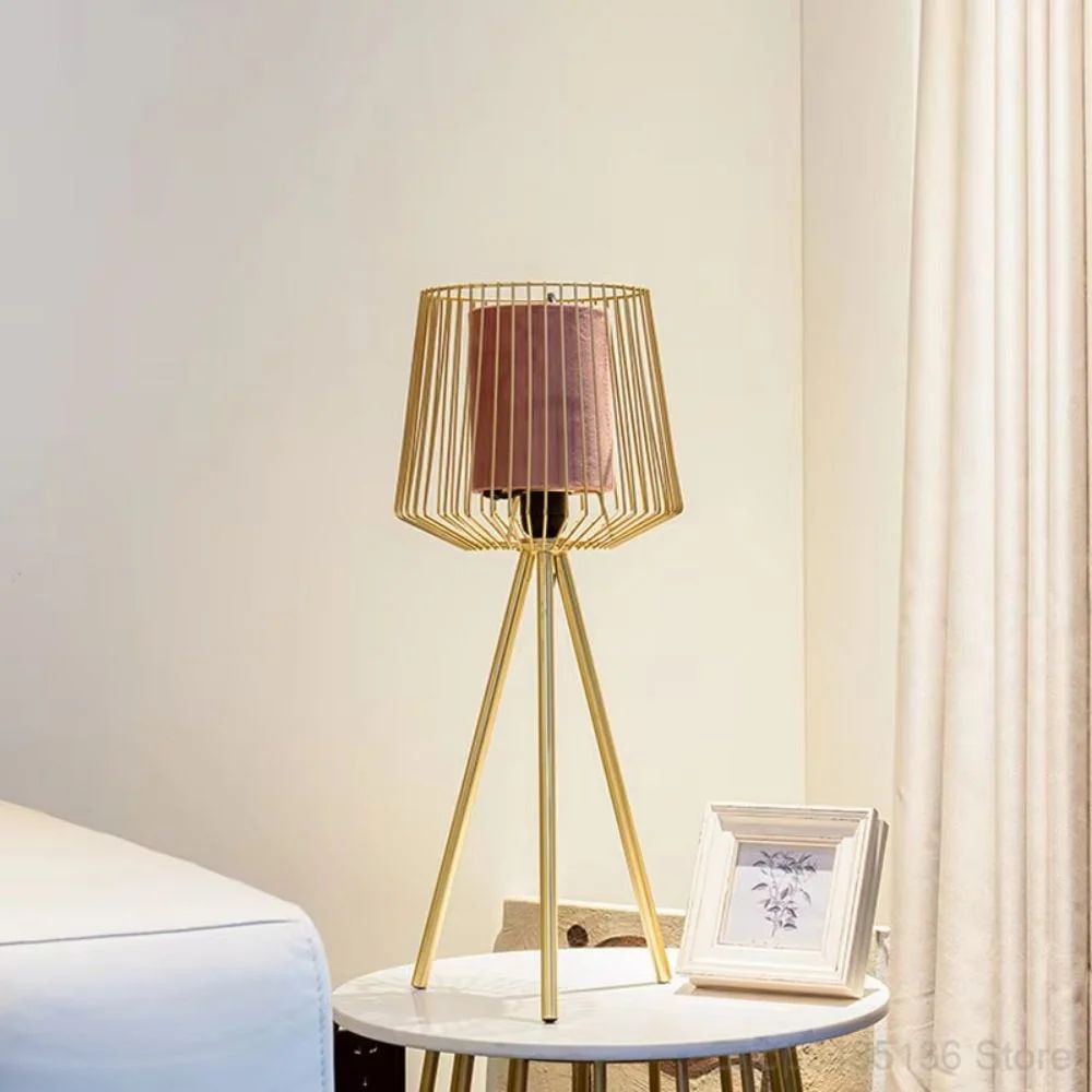 Golden Modern Crystal Table Lamp, for Home