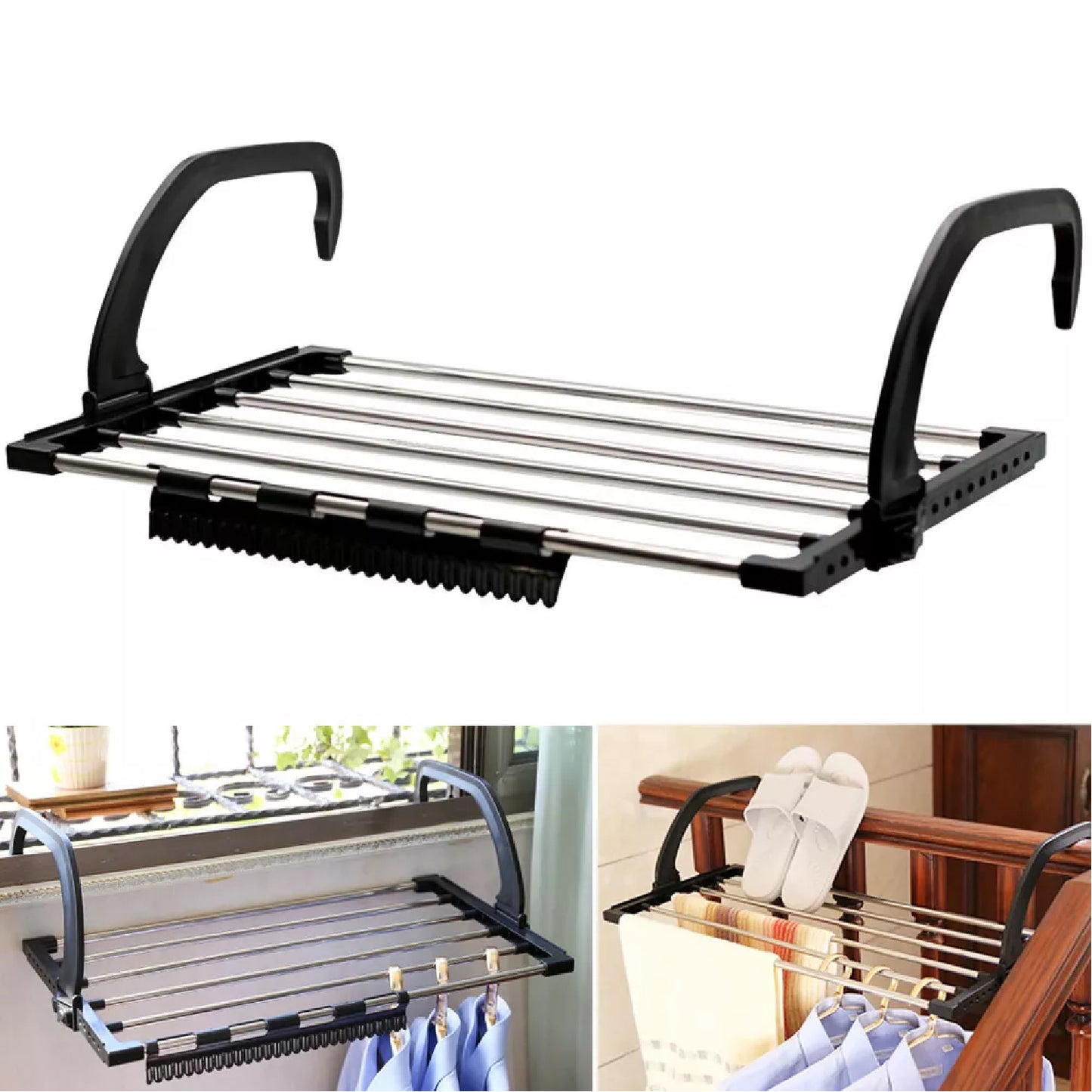 Steel Small Hanging Rack Cloth Drying Rack For Home Balcony And Window