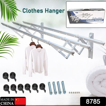Clothes Rail Rack Clothes Drying Racks Airer Clothes Drying Rack Wall Mounted Clotheshorse Clothes Airer Washing Cloth Line Extendable Fold Towel Rack Bar For Bathroom Indoor Outdoor