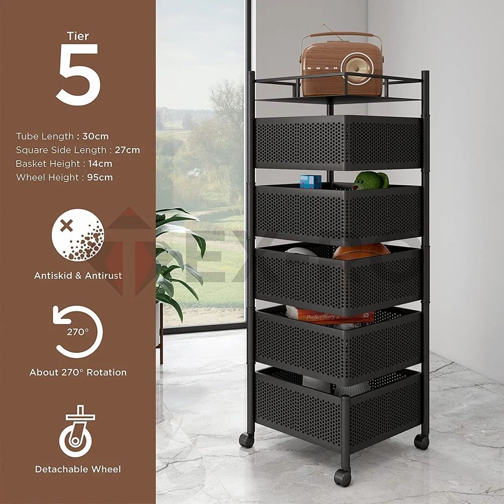 Metal Rotating Multi Layer 5 Kichan Storage