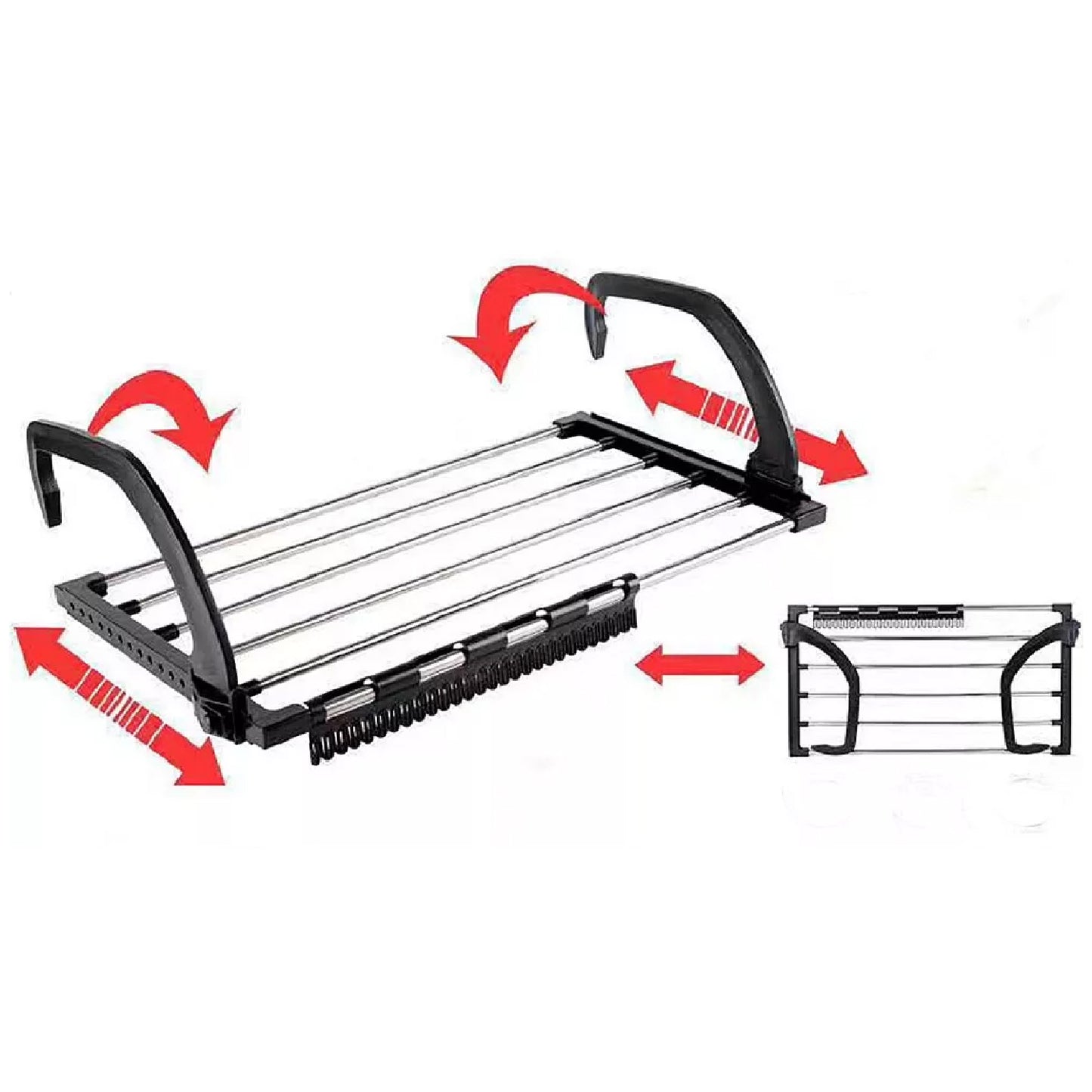Steel Small Hanging Rack Cloth Drying Rack For Home Balcony And Window