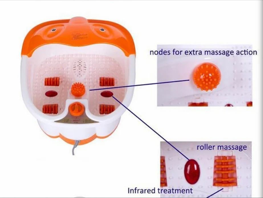 Orange ABS Plastic Foot Bath Massager