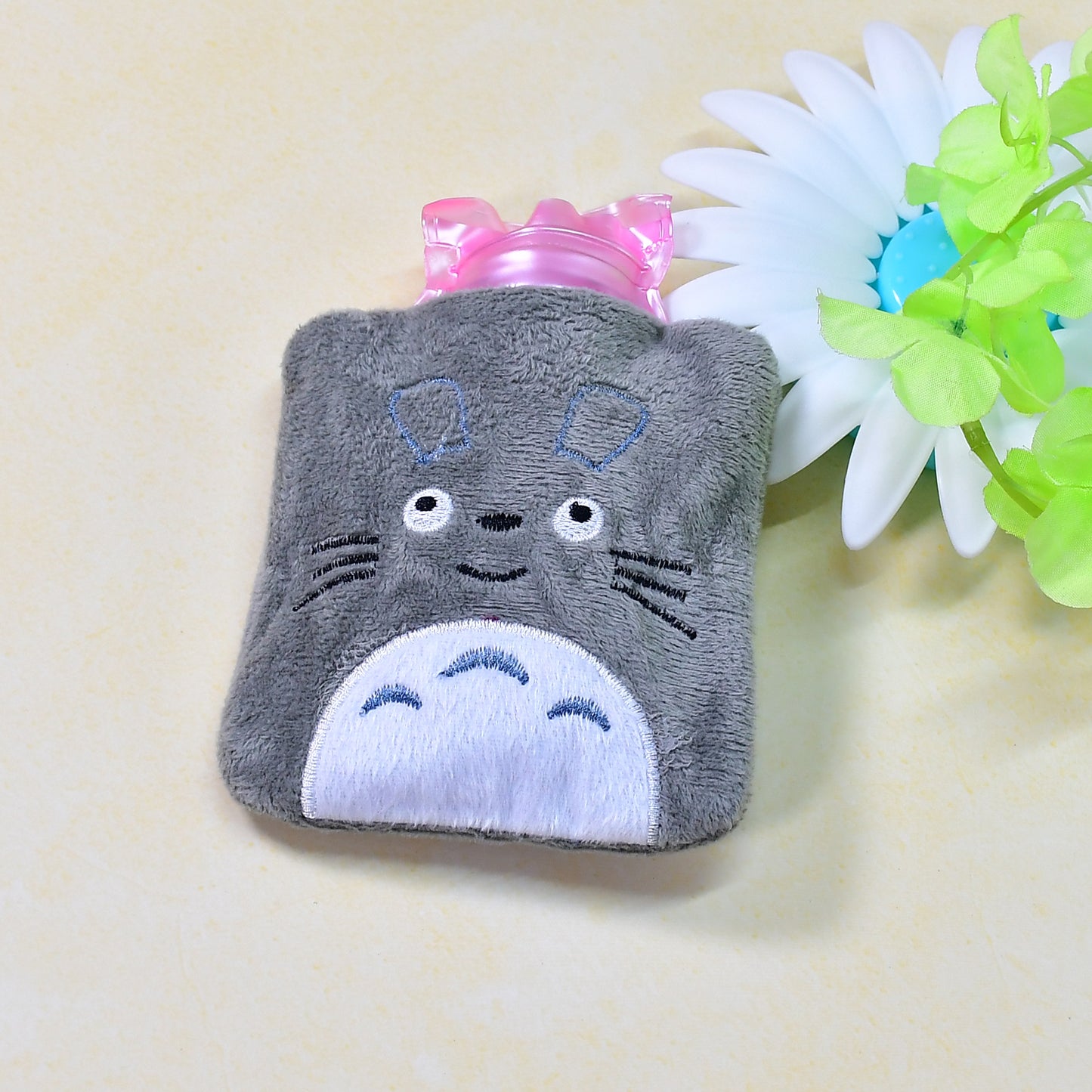 Totoro Cartoon Hot Water Bag Small Hot Water Bag With Cover For Pain Relief Neck Shoulder Pain And Hand Feet Warmer Menstrual Cramps.