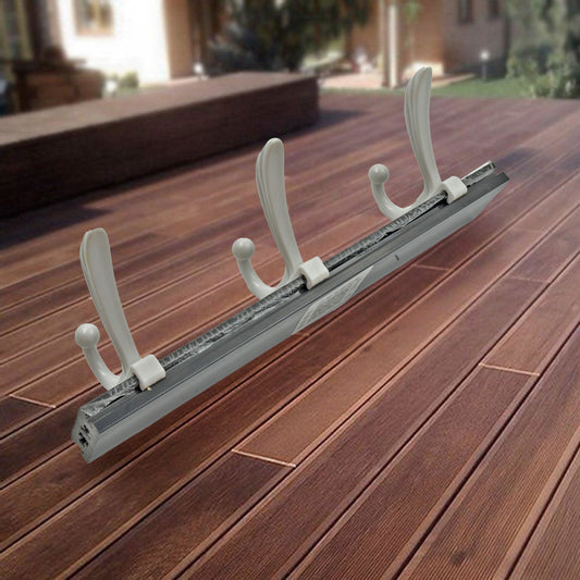 Cloth Hanger Wall Door Hooks Rail For Hanging Clothes For Hanging Hook Rack Rail Extra Long Coat Hanger Wall Mount For Clothes Jacket Hats 6 Hook