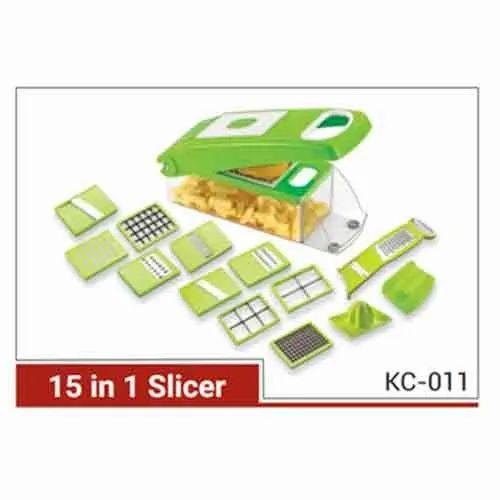 Kitchen 15 in 1 KC-011 Plastic Slicer, For Slicing