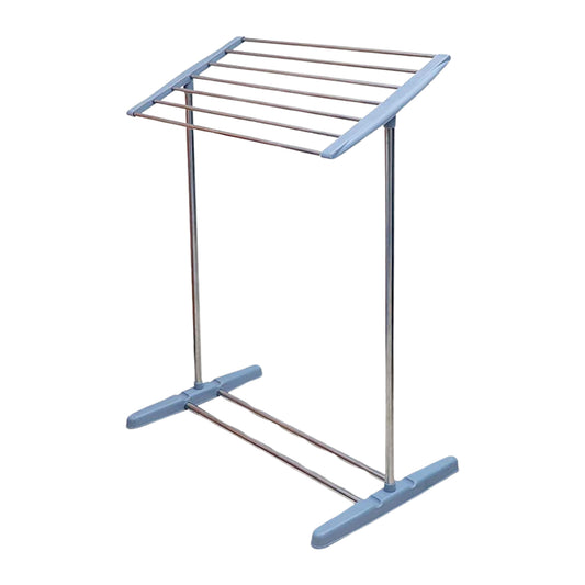 Multi-functional Single Tier Mobile Towel Foldable Rack For Cloth And Towel  Stainless Steel And Plastic Made Mobile Towel And Cloth Rack Holder Indoor  Outdoor Standing Movable Cloth Dryer Rack Balcony Cloth Drying Stand