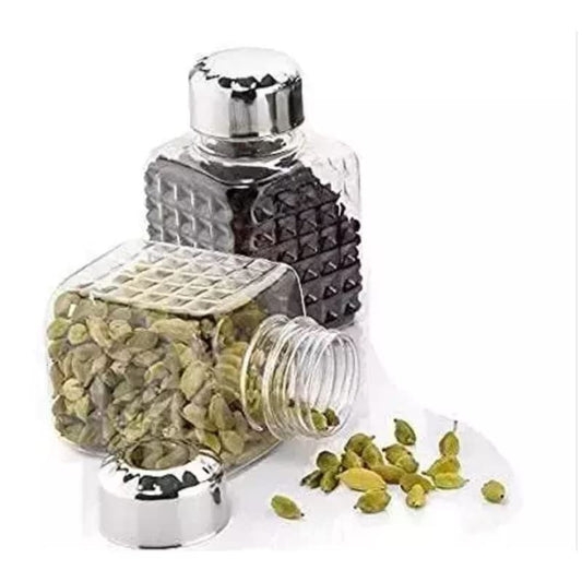 All New Square 24 Bottle Design 360 Degree Revolving Spice Rack Container Condiment Pieces Set Square Small Container