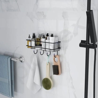 Stainless Steel Self Adhesive Bathroom Rack With Hook