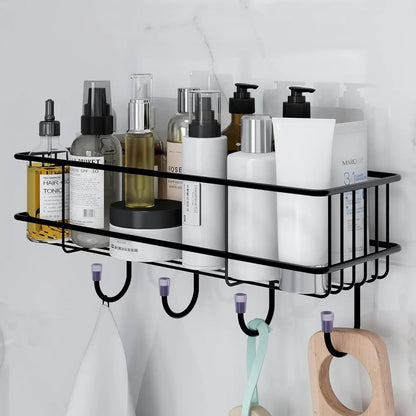 Stainless Steel Self Adhesive Bathroom Rack With Hook