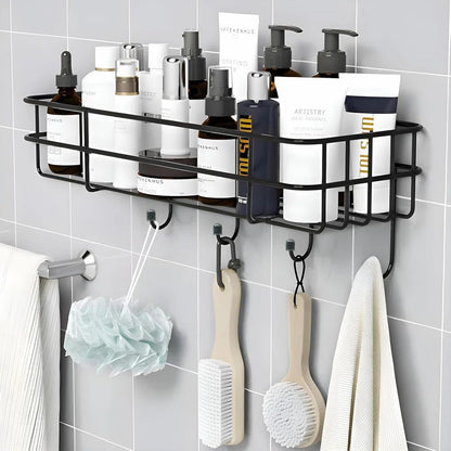Stainless Steel Self Adhesive Bathroom Rack With Hook