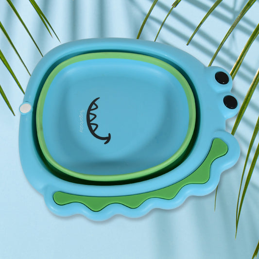 Frog Shape Wash Basin Space Saving Multi Function Foldable Baby Wash Basin Easy Clean Lightweight Thicken For Washing Face For Home (3331cm  1 Pc)