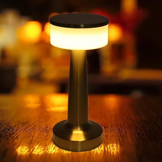 Led Lamp With Touch Control  Decorative Desk Lamp Portable Metal Led Table Lamp Usb Rechargeable 3 Color 3 Levels Brightness Dimmable Eye Protection Modern Lamp For Home Decor Party Kids Room Bedroom (1 Pc)