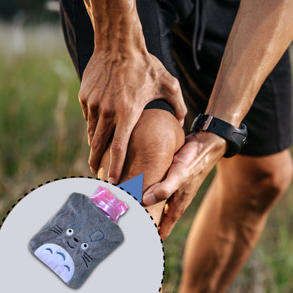 Totoro Cartoon Hot Water Bag Small Hot Water Bag With Cover For Pain Relief Neck Shoulder Pain And Hand Feet Warmer Menstrual Cramps.