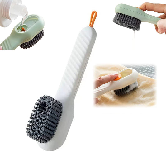 Multifunctional Scrubbing Brush With Liquid  Soap Dispenser Cleaning Brush With Liquid  Soap Dispenser Shoe Brush For Cleaning Cloth Cleaning Brush With Handleliquid Shoe Brush For Shoe Clothes (1 Pc)
