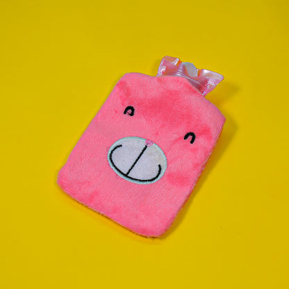 Pink Small Hot Water Bag With Cover For Pain Relief Neck Shoulder Pain And Hand Feet Warmer Menstrual Cramps.