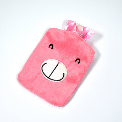 Pink Small Hot Water Bag With Cover For Pain Relief Neck Shoulder Pain And Hand Feet Warmer Menstrual Cramps.