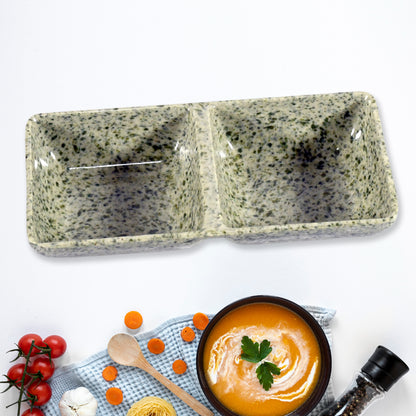 Sunday Funday Ceramic Tea  Cups  Mug With Plastic Snacks Platter And 2 Compartment Chutney Bowl Milk Cup Coffee Cup Breakfast Cup Drinking Mug Or Outdoor For Household Gift For Birthday Wedding Party (6 Pcs Set)
