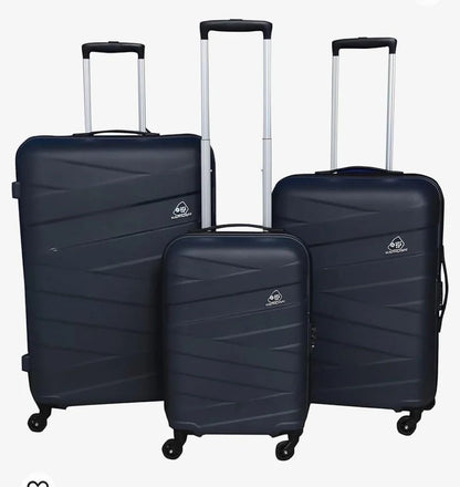 Cutom CUSTOM POLYCARBONATE 4 Wheel Trolly Luggage Bag With Logo For Gifting, abs