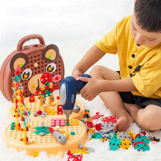 Children Electric Drill Toolbox Driller Games Tool Toy for Boys 4 6 Years