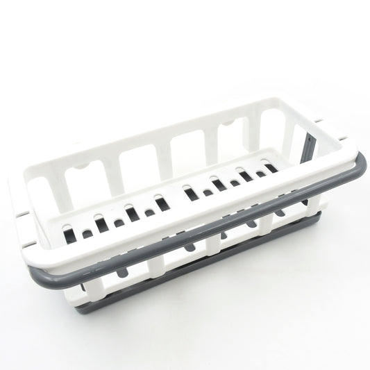 Multipurpose Platic Hanging Drain Rack Retractable Sponge Storage Hanging Rack With Adhesive Hook For Kitchen And Bathroom Dishcloth Holders Basket Drying Tray Organizer