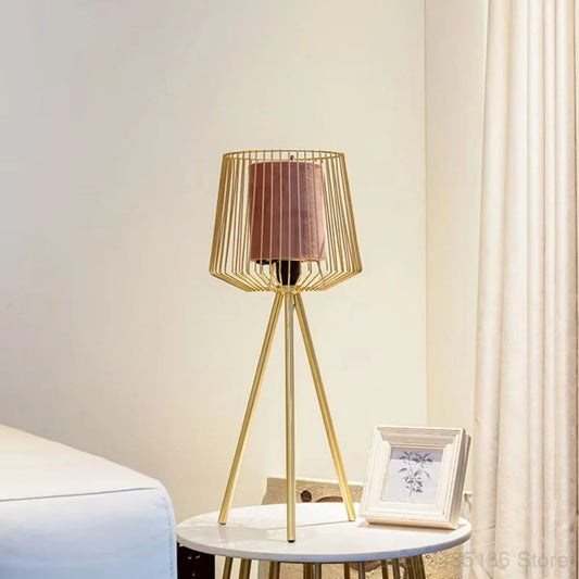 Golden Modern Crystal Table Lamp, for Home
