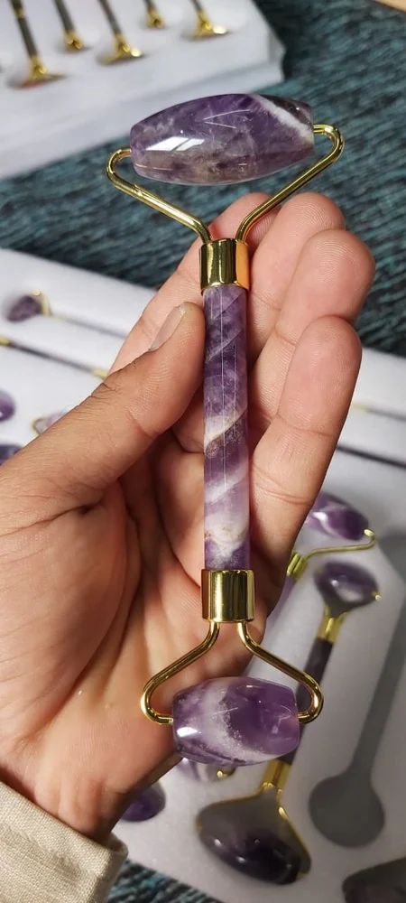 Natural Crystal Stone Massage Roller