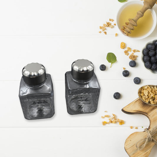 All New Square 8 Bottle Design 360 Degree Revolving Spice Rack Container Condiment Pieces Set Square Small Container