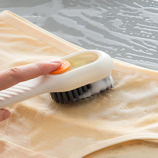 Multifunctional Scrubbing Brush With Liquid  Soap Dispenser Cleaning Brush With Liquid  Soap Dispenser Shoe Brush For Cleaning Cloth Cleaning Brush With Handleliquid Shoe Brush For Shoe Clothes (1 Pc)