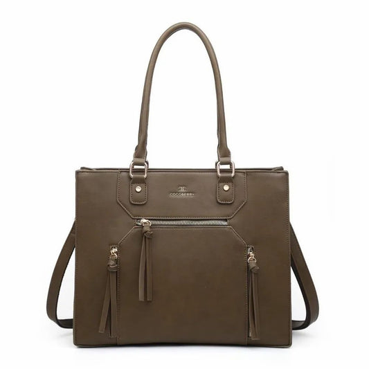 Modern Brown Ladies Leather Handbag, Size: 7*7 Inches