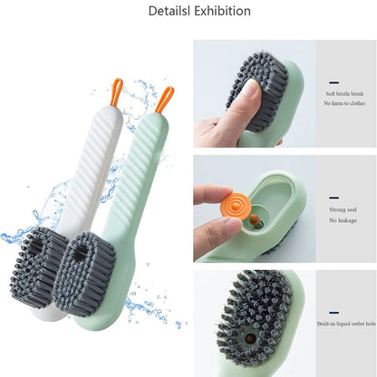 Multifunctional Scrubbing Brush With Liquid  Soap Dispenser Cleaning Brush With Liquid  Soap Dispenser Shoe Brush For Cleaning Cloth Cleaning Brush With Handleliquid Shoe Brush For Shoe Clothes (1 Pc)