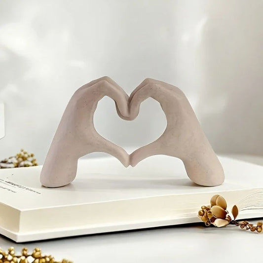 White Resin Heart Gesture Modern Home Decoration, Packaging Type: Single, Dust With Dry Cloth