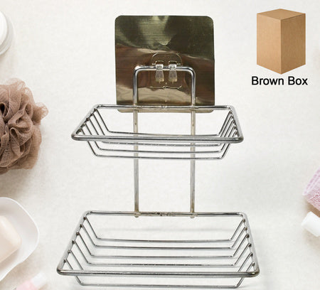 Kitchen Bathroom Soaps Storage Rack With 2 Hook For Home
