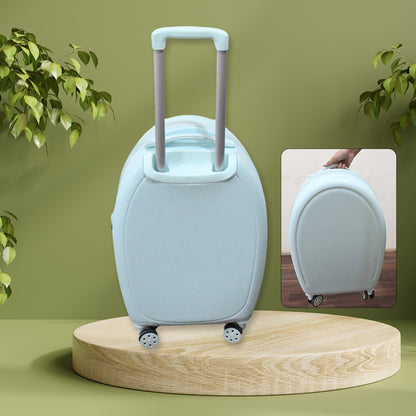 suitcase For Kids Girls Green Small Cabin Hard Cover Holiday Carry On Trolley With Extendable Handle Childrens Luggage Trolley Rolling Luggage For Toddlers Men Woman (Mix Color)