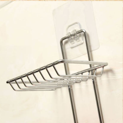 Kitchen Bathroom Soaps Storage Rack With 2 Hook For Home