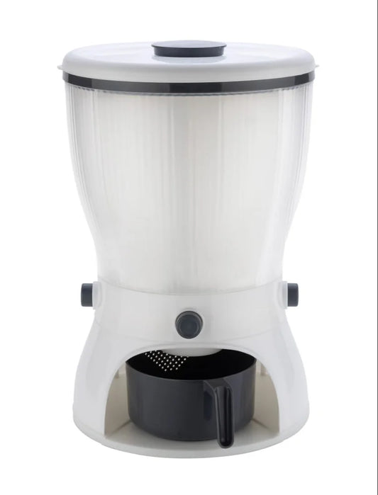 Rice Dispenser 4 Grid Rotatable Food Grain Storage Container Dry Food Fruit Box for Home Kitchen